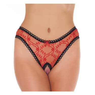 Amorable by Rimba - Tanga Abierta - Talla única - Rojo