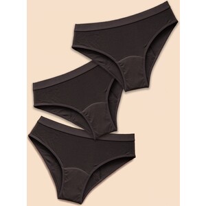 Pack de 3 Bragas menstruales de algodón para flujo abundante