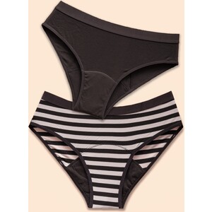 Pack de 2 bragas menstruales para adolescentes Bianca. Color: Negro. Talla: 16